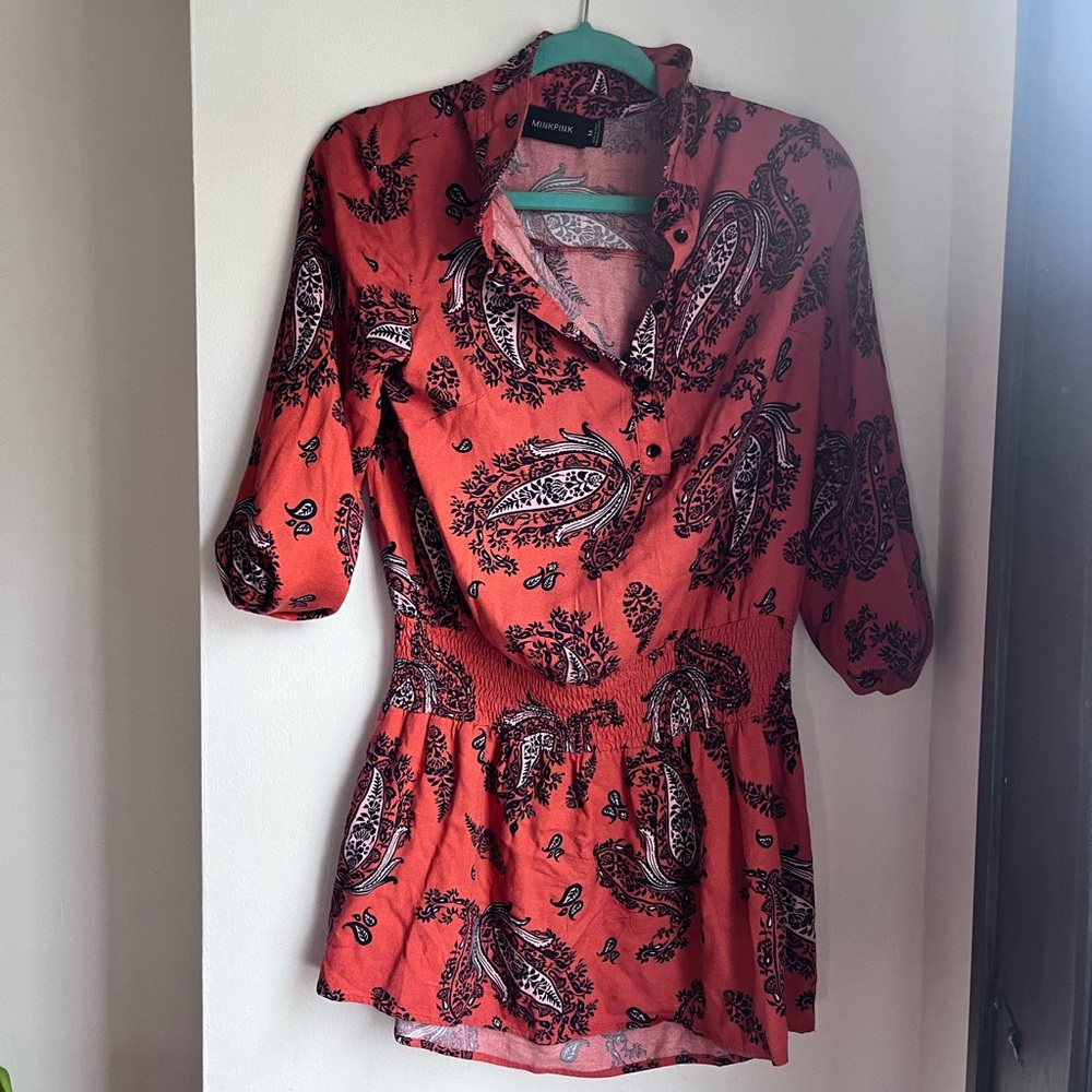 Minkpink medium orange dress